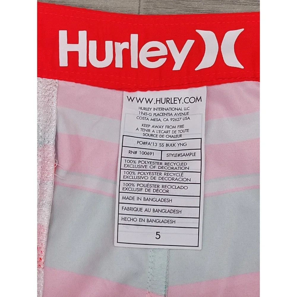 Hurley Youth Board Shorts Size 5 Multicolor Swim Trunks Beach NWT